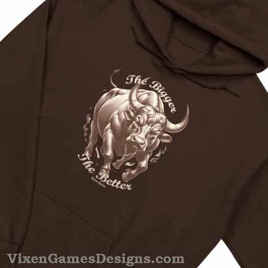 The Bigger The Better Bull Shirt golden bull hoodie
