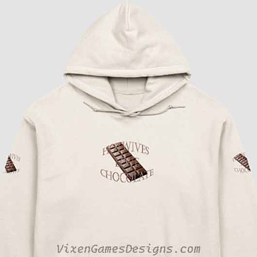 Hotwives Love Chocolate Hoodie and shirt design from Vixen games.